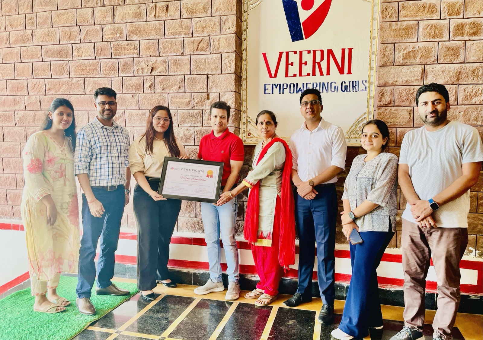 Felicitation at a Veerni Sansthan screening camp, Jodhpur